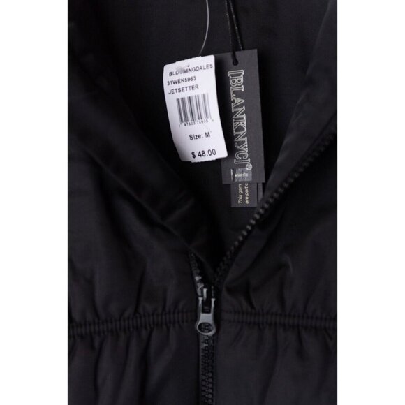 BLANKNYC Solid Black Puffer Vest Girls M Pockets Quilted Faux down Snap - Picture 2 of 6